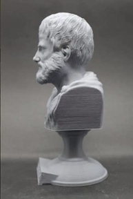 Escultura Estátua Busto de Aristóteles - Filósofo Grego em Resina Branca - imagem 2