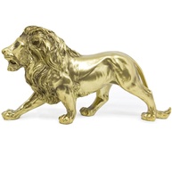 Leão Estatueta Decorativa em Resina - Escultura de Mesa com Detalhes Realistas para Decoração de Ambientes (Bronze) - imagem 1