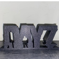 Logotipo Escultura 3D DayZ - Decoração Exclusiva para Fãs do Jogo (Preto) - imagem 1