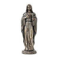 Imaculado Coração de Maria - Escultura em Resina com Acabamento Bronze - 21 cm - Veronese Design - imagem 2