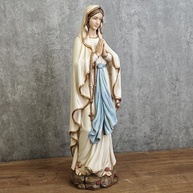 Estátua de Nossa Senhora de Lourdes 25,4 cm - Escultura Católica Renascentista em Resina de Pedra, Decoração Inspiradora para Casa e Igreja - imagem 3