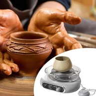 Mini Kit de Roda de Cerâmica com 8 Ferramentas - Máquina de Escultura para Iniciantes e Crianças - imagem 3