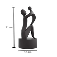 Escultura Decorativa Mãe e Filho Moderna - Design Elegante em Preto - imagem 3