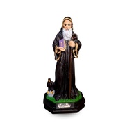 Imagem de São Bento em Resina 15cm - Escultura Religiosa com Detalhes Artesanais - imagem 2