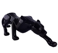Escultura Geométrica da Pantera Negra em Resina Premium - Design Moderno e Elegante - imagem 1