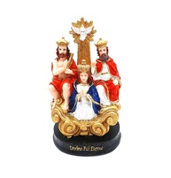 Escultura Divino Pai Eterno em Resina 15 cm - Estatua da Santa Trindade Pintada à Mão - imagem 1