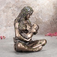 Escultura em Miniatura Mãe Terra Gaia - 11cm Bronze Pintado à Mão | Decoração Exclusiva e Presente Premium - imagem 5