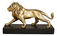 Escultura Leão em Polirresina Dourada - Decoração Elegante e Luxuosa - imagem 1