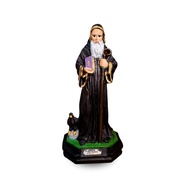 Imagem de São Bento em Resina 15cm - Escultura Religiosa com Detalhes Artesanais - imagem 1