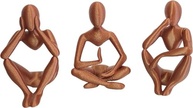 Estátuas Esculturas 3 Pensadores em Cobre - Decoração Elegante para Sala e Escritório - imagem 2