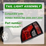 Lanterna Traseira Direita Honda Ridgeline 2006-2008 - Vermelha Escura - Substituição OEM 33501SJCA01 - imagem 3