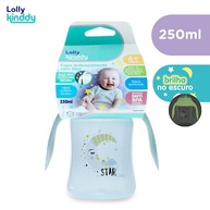 Copo Star Brilha no Escuro com Bico de Silicone 6+ Meses 250ml Lolly Azul - Segurança e Diversão para Bebês - imagem 5