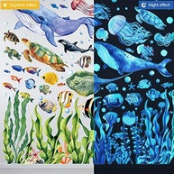 Decalques de Parede que Brilham no Escuro - Mundo do Oceano com Tartarugas, Águas-Vivas e Algas Marinhas | Adesivos Removíveis para Quarto Infantil, Banheiro e Sala de Jogos - imagem 4