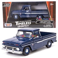 Miniatura Chevrolet C10 Fleetside 1966 Azul Escuro - Coleção 1/24 - imagem 2