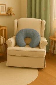 Almofada de Amamentação Travesseiro Ergonômico em Tricot Hipoalérgico com Zíper (Cinza Escuro) - imagem 1