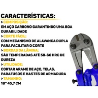 Tesoura Corta Vergalhão 18": Corte Preciso e Sem Esforço - imagem 2