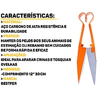 Tesoura de Tosquia para Cavalo: Corte Preciso e Sem Esforço - imagem 2