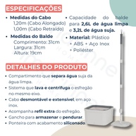 Mop Giratório Flow: Limpeza Impecável Sem Esforço! - imagem 2