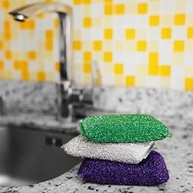 EsfreBom - Conjunto de Esponjas de Tecido Prateada Multicoloridas | 3 Unidades | Ideal para Superfícies Delicadas - imagem 3