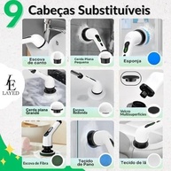 Esfregão Elétrico 9 em 1 com 2 Velocidades - Sem Fio, Portátil e Versátil para Todos os Cômodos - imagem 3