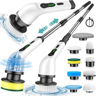 Esfregão Elétrico Giratório 9 em 1 com Cabo Ajustável e 9 Cabeças – Limpeza Poderosa e Sem Esforço para Pisos, Azulejos e Banheiros - imagem 1