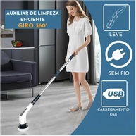 Esfregão Elétrico Giratório 9 em 1 com Cabo Ajustável e 9 Cabeças – Limpeza Poderosa e Sem Esforço para Pisos, Azulejos e Banheiros - imagem 5