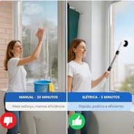 Esfregão Elétrico 9 em 1 Recarregável Sem Fio com Cabo Extensível - Ideal para Cozinha, Banheiro e Pisos - imagem 3