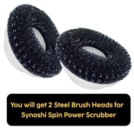 Synoshi: 2x Cabeças de Escova de Aço para Limpeza Pesada | Potencialize seu Esfregão Elétrico! - imagem 4