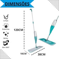 Mop Spray 3 em 1 com Reservatório 400ml - Esfregão Giratório com Pulverizador para Limpeza Rápida e Eficiente - imagem 3