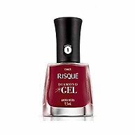 Esmalte Amora Negra Risqué Diamond Gel: Unhas Impecáveis! - imagem 1