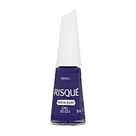 Esmalte Risqué Caiu do Céu: Azul Cremoso e Brilho Intenso - imagem 1