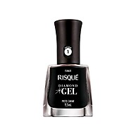Esmalte Risqué Diamond Gel Preto Caviar: Brilho Intenso! - imagem 1
