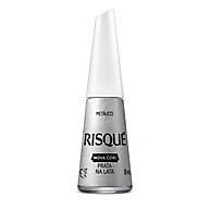 Esmalte Risqué Prata na Lata – Brilho Metálico que Dura! - imagem 1