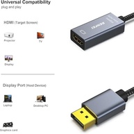 Adaptador DisplayPort para HDMI Ativo Cinza Espacial - Conexão Unidirecional Plug and Play - imagem 4