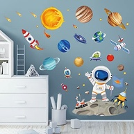 Adesivos de Parede Astronauta Espacial - Decore Quartos Infantil e Sala de Jogos com Tema Cósmico - imagem 5