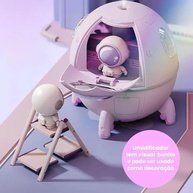 Mini Umidificador Astronauta LED - Cápsula Espacial Portátil Silenciosa para Quarto e Escritório - imagem 5