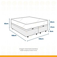 Cama Box Baú Queen Anjos: Conforto + Espaço! - imagem 2
