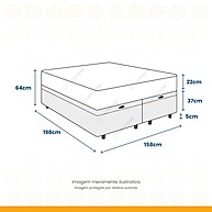 Cama Box Baú Queen + Colchão: Conforto & Espaço! - imagem 2
