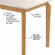 Mesa de Jantar Candian 180cm: Elegância e Espaço - imagem 2