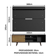 Rack Madesa Dubai com Painel para TV 65” – Elegância e Espaço - imagem 2
