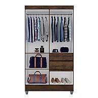 Guarda Roupa Solteiro Lia 4 Portas Capuccino – Elegância e Espaço - imagem 2