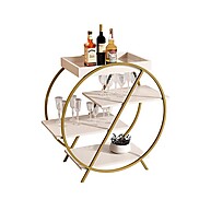 Adega com 4 Prateleiras Encantado Pérola Dourado – Elegância e Espaço - imagem 2