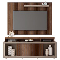 Rack e Painel TV 70" Sun Marrom: Elegância e Espaço! - imagem 2