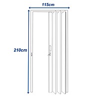 Porta Sanfonada PVC 210x115cm: Economize Espaço! - imagem 2