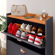 Sapateira 2 Gavetas Basculantes Cinza - Organize seu Espaço com Estilo e Praticidade - imagem 4