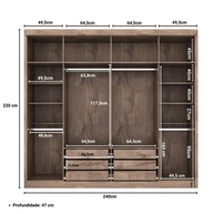 Guarda Roupa Casal Valencia: 6 Portas e Muito Espaço! - imagem 2