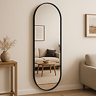 Espelho Oval Grande 150x50cm com Moldura de Alumínio – Decore e Amplie Seu Espaço - imagem 2