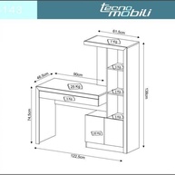 Escrivaninha com Estante Branco: Organize Seu Espaço! - imagem 2