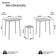 Mesa Dobrável Bali: Otimize Seu Espaço! - imagem 2