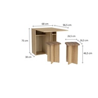 Mesa Dobrável com 2 Banquetas: Otimize seu Espaço! - imagem 2